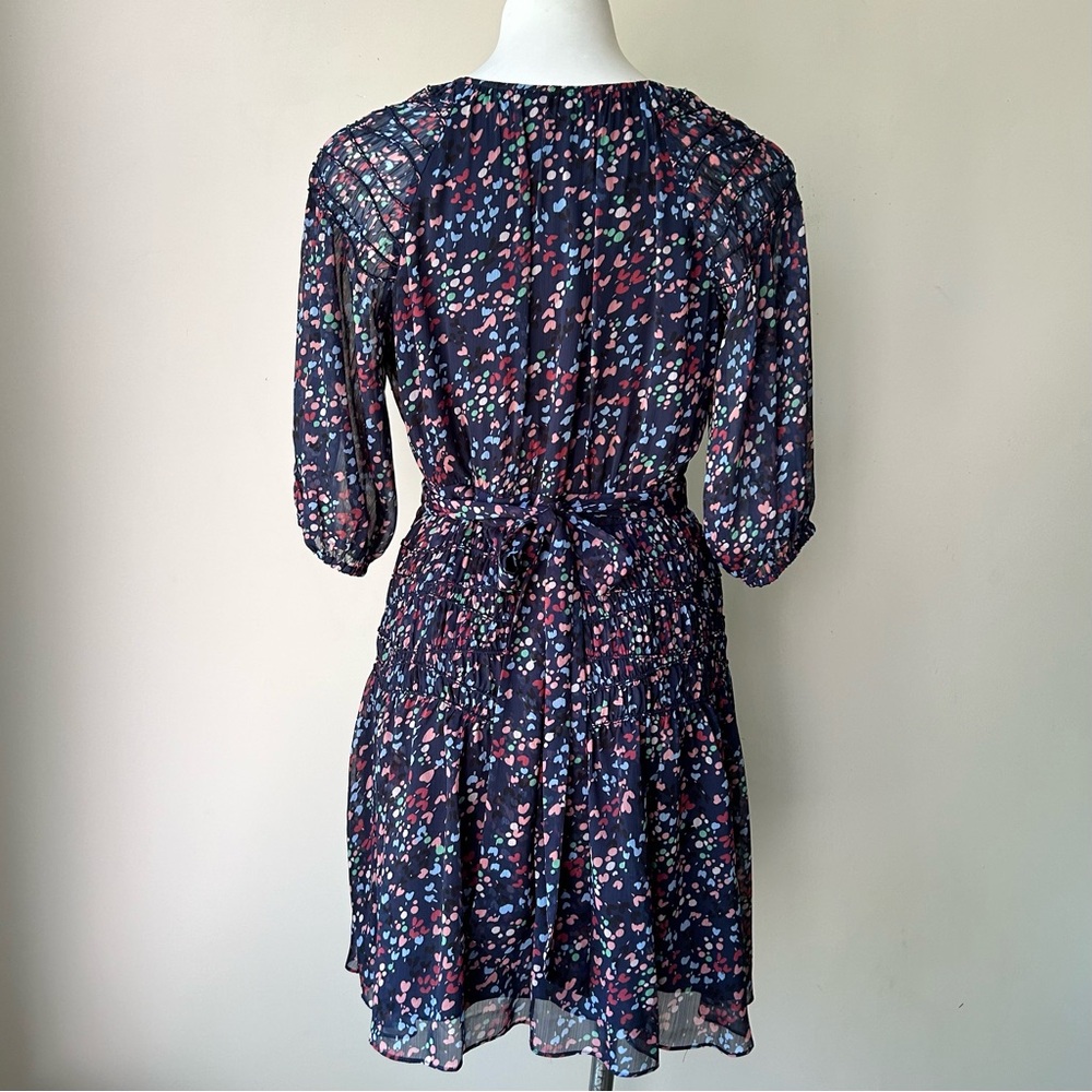 Ted Baker Casidee Heart Print Puff Sleeve Chiffon Mini Dress, Size US 6 - Picture 11 of 12